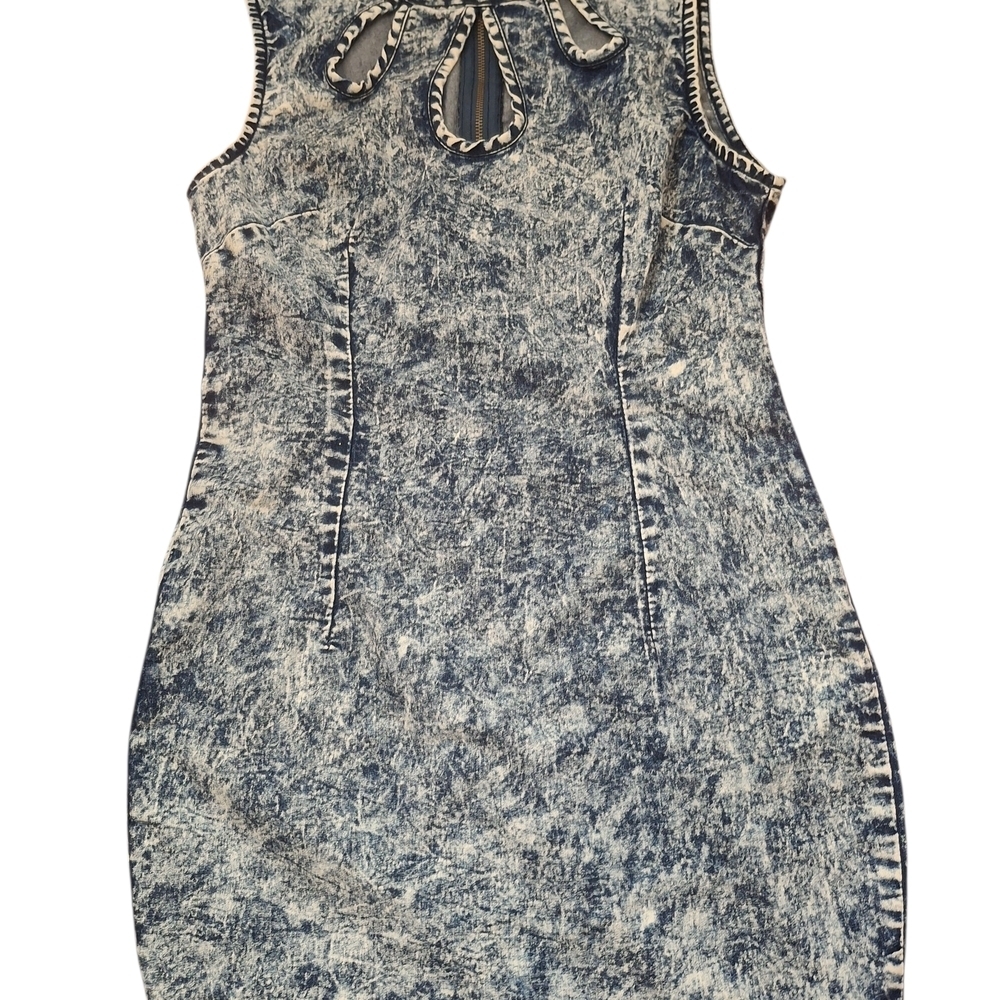 American Bazi Blue Denim Mini Dress